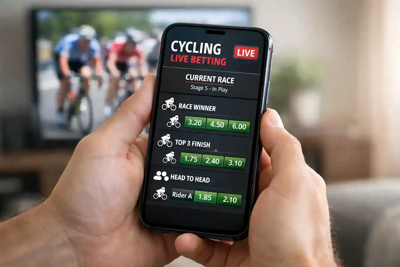 Smartphone met live wedinterface voor wielrennen